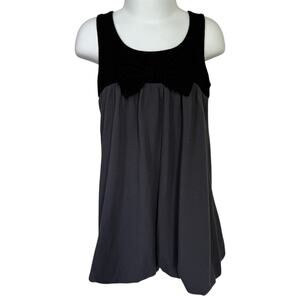 Girls XS 4-5 Xhilaration Gray & Black Sleeveless Bubble Dress Bow Accent